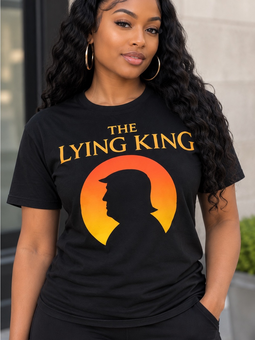 Black 'The Lying King' Graphic Tee - Unbranded
